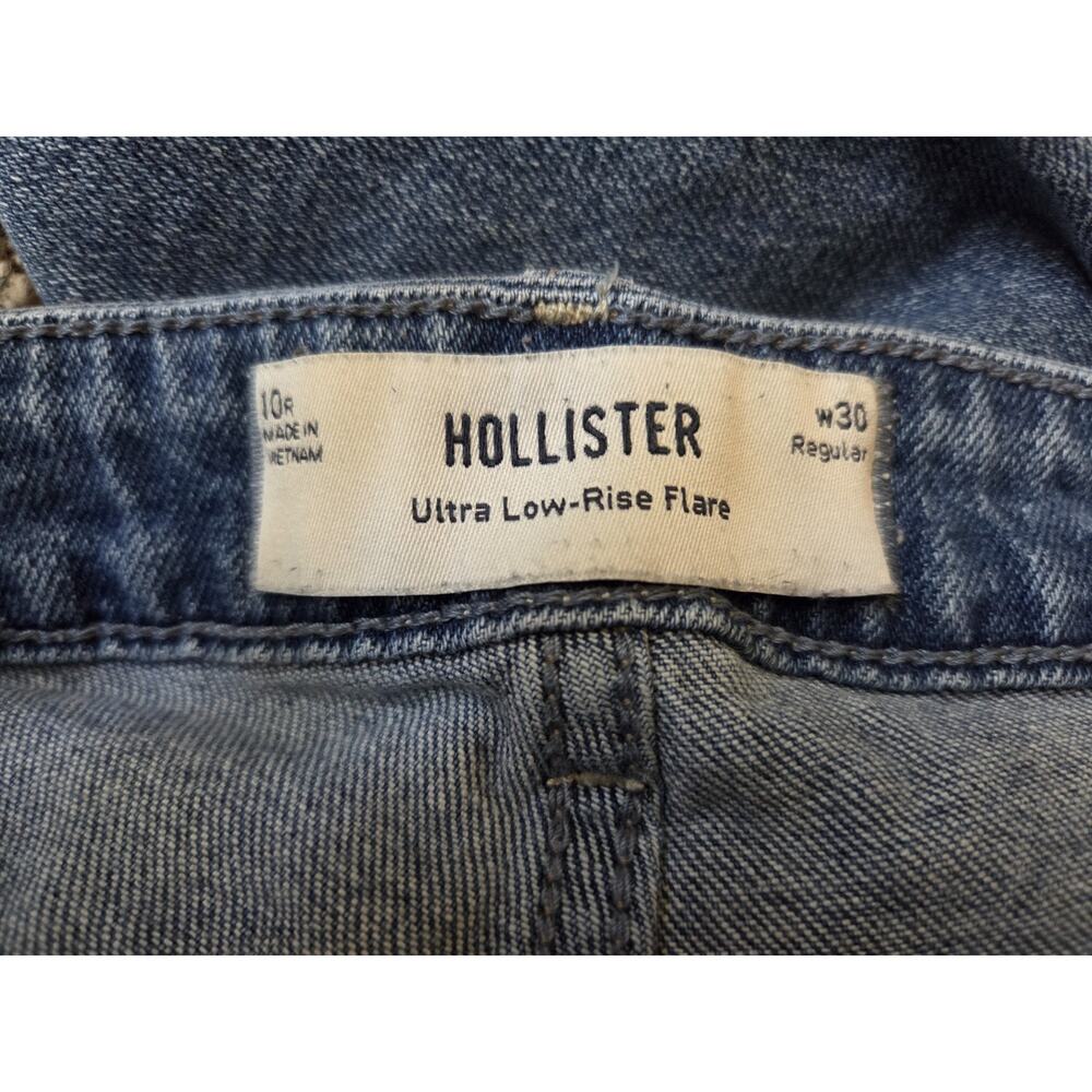 Hollister Ultra Low-Rise Flare Jeans w/ Frayed Hems Women/Junior 10R / W30 - Picture 5 of 5